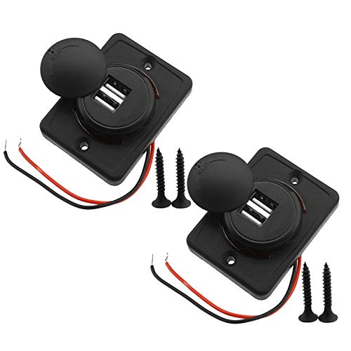 BIYM 2pcs 3.1 A Voiture Double Prise USB Câble de Chargeur Adaptateur 2 Ports 12v Charge Panneau de Chargement Connecteur