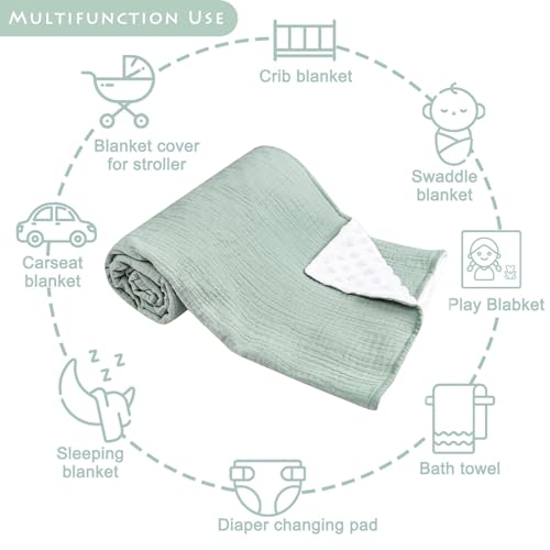 Dayeeball Y0018 Baby Muslin Blankets For Boys & Girls, Nursery Blankets thumb #4