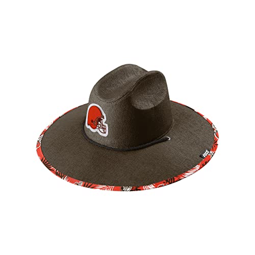 Image of FOCO Men's NCAA College Team Logo Floral Straw Sun Hat