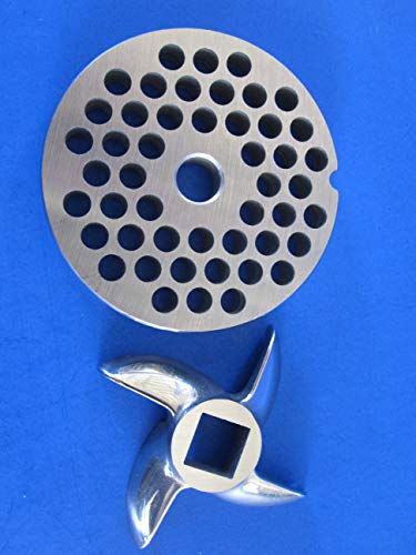 Smokehouse Chef Hamburger Meat Grinder Grinding Plate and Knife