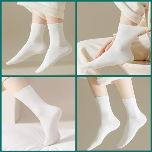 Image of MAGIARTE Womens Mini Crew Cotton Socks,6 Pairs | Anti-pilling Cotton, Casual Athletic, Quarter Calf, Moisture Wicking,Gift box packaging