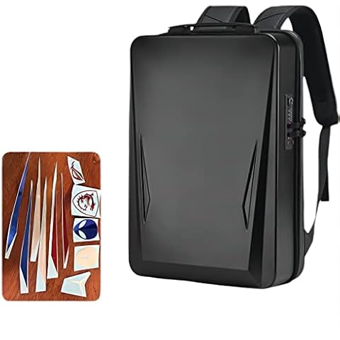 Cuteboom PC hard shell 17.3 inch gaming laptop bag eSports backpack 15.6 computer that can hold keyboard bags for women ultra thin 17 inch+ ladies stylish large men with strap waterproof (black) Cover