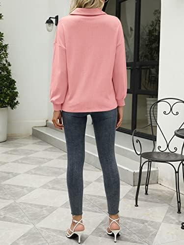 KIKIBERRY Womens Shirt Collar V Neck Button Long Sleeve Casual Lightweight Sweatshirt Tops 5 KIKIBERRY Womens Shirt Collar V Neck Button Long Sleeve Casual Lightweight Sweatshirt Tops