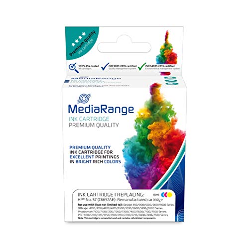 MediaRange MRHP57C Cartouche d'encre Bleu, Rose, Jaune