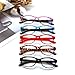 SIGVAN Ladies Cat Eye Reading Glasses 5 Pairs Blue Light Blocking Spring Hinge Fashion Pattern Print Readers for Women (colorful 2, 0.50)