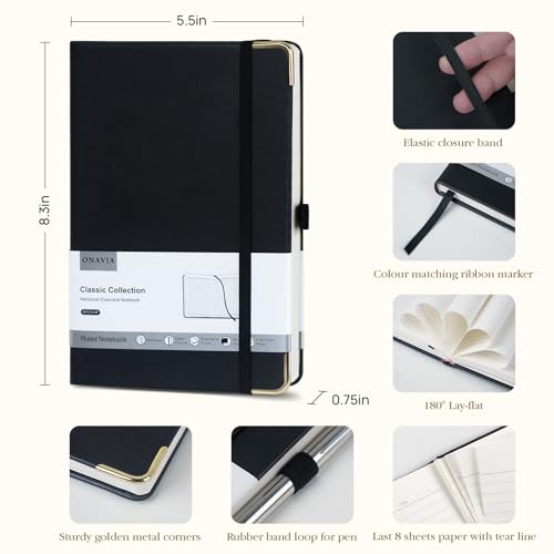 Cuadernos A5 para evitar que la tinta traspase con hojas gruesas rayadas 2