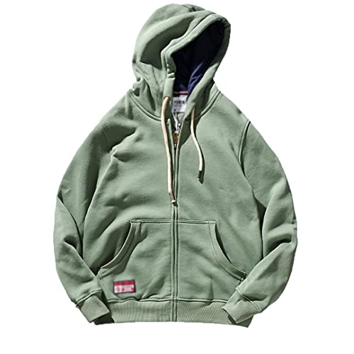 Sweat à capuche épais homme contre le froid en velours chaud