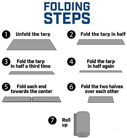 Grizzly Tarps by B-Air 8' x 10' Large Multi-Purpose Waterproof Heavy Duty Poly Tarp with Grommets Every 18", 14x14 Weave, 10 Mil Thick, For Home, Boats, Cars, Camping, Protective Cover, Silver