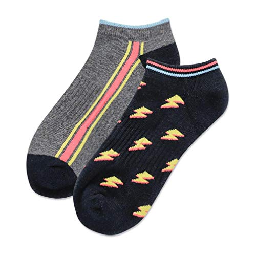 Hotsox Women's Lightning Bolt Low Cut Socks 2 Pair, Women's 9-11