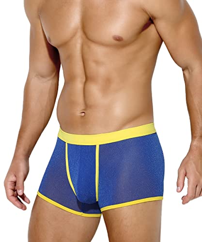 Men's Boxer Briefs Soft Comfortable Mesh Underwear for Men