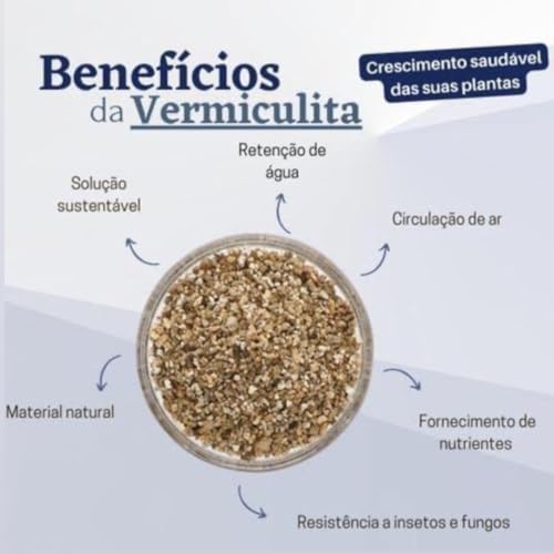 Vermiculita Expandida Fina 3L Para Jardinagem Plantas Horta Solo Fértil Marcon
