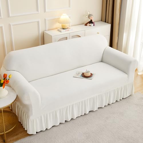 Housse de canapé 4 coussins extensible pour masquer l'usure facilement