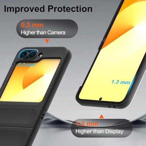 Image of ShieldTech AirGuard Series Back Cover Case for Samsung Galaxy Z Flip6 5G | Microfiber Lining | Airbag Cushion Drop Protection | Silicone Cover Case - Black for Samsung Galaxy Z Flip6 / Flip 6 5G