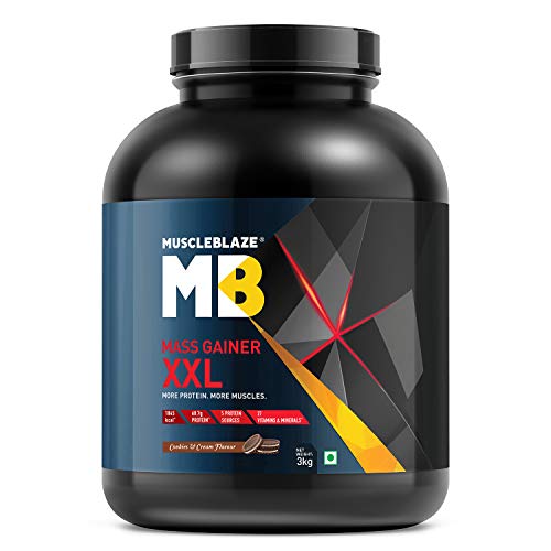 Image of MuscleBlaze Mass Gainer XXL Mass Gainers (3 kg, Cookies & Cream)