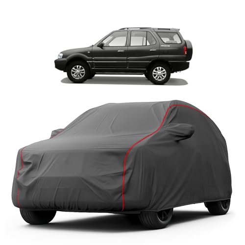 Image of Heavy-Duty Car Cover for Compatible with Tata Safari Storme (2012 to 2025 All Models) Deluxe Car Protection Cover - Waterproof & UV-Resistant All-Season Exterior Protection