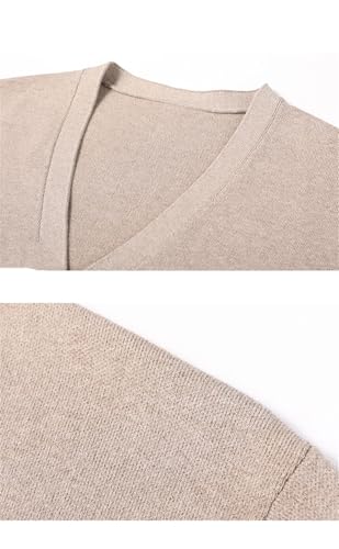Men's Cardigan Sweater Casual V-Neck Long Sleeve Knitted Solid Cardigans2