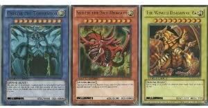 4KIDS Toy / Game Yugioh Legendary Collection Ultra Rare God Card Set of 3 Egyptian Cards Rocks (Limited Edition)