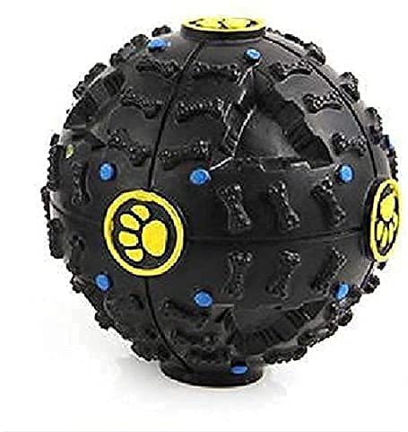 DOGTOWN Dog Toys IQ Treat Ball Dog Food Dispenser Teeth Cleaning Chewing Non-Toxic Durable Rubber Playing Chew Play Ball with a Squeeqy Sound (Small) (B09HNVQLHV) Amazon Price History, Amazon Price Tracker