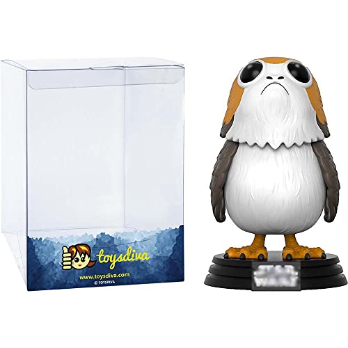 Porg: P O P ! Vinyl Figurine Bundle With 1 Compatible 'Toysdiva' Graphic Protector (198-14818 - B)
