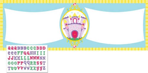 Giant Party Banner with Stickers, Castle Fun