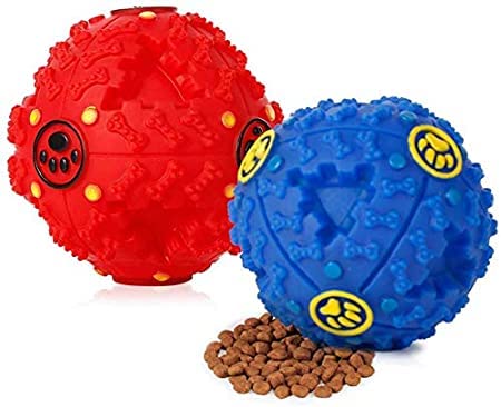 RvPaws Treat Dispensing Dog Toy with Squeaker, Dog Spiky Squeaky Balls Puzzle Toys for Puppy Small Dogs - Pack of One (B09XHFTXJB) Amazon Price History, Amazon Price Tracker