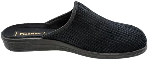 Fischer Pantoffels Klittenband Zwart - Snelle Verzending - Steenbergen Schoenen