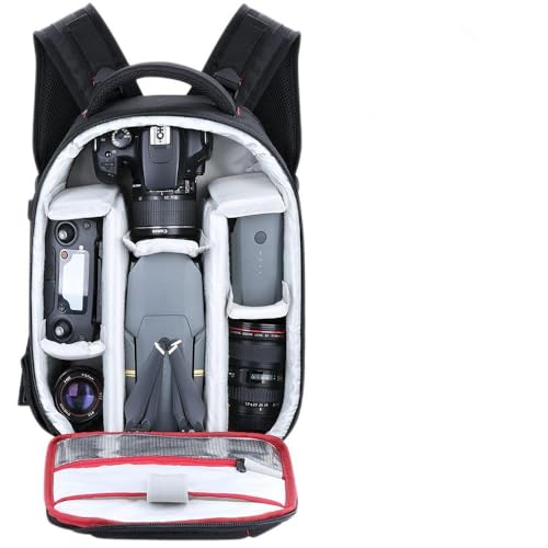 Beschoi Fotorucksack wasserdicht Kameratasche Kamerarucksack mit Laptopfach für Canon Sony Nikon Olympus SLR/DSLR Kamera, Objektiv und Zubehör, groß (schwarz)