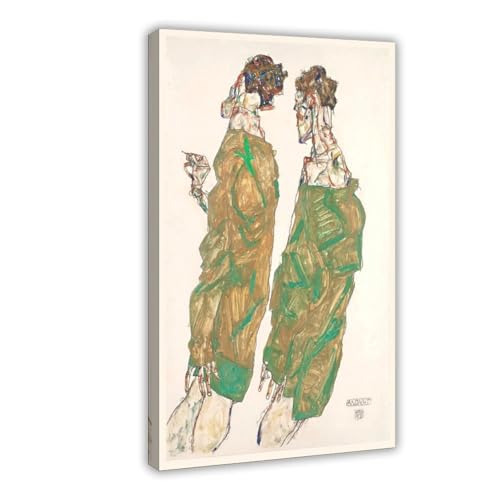 Impression sur toile Egon Schiele Devotion 1913 tableau decoration murale 40x60 cm
