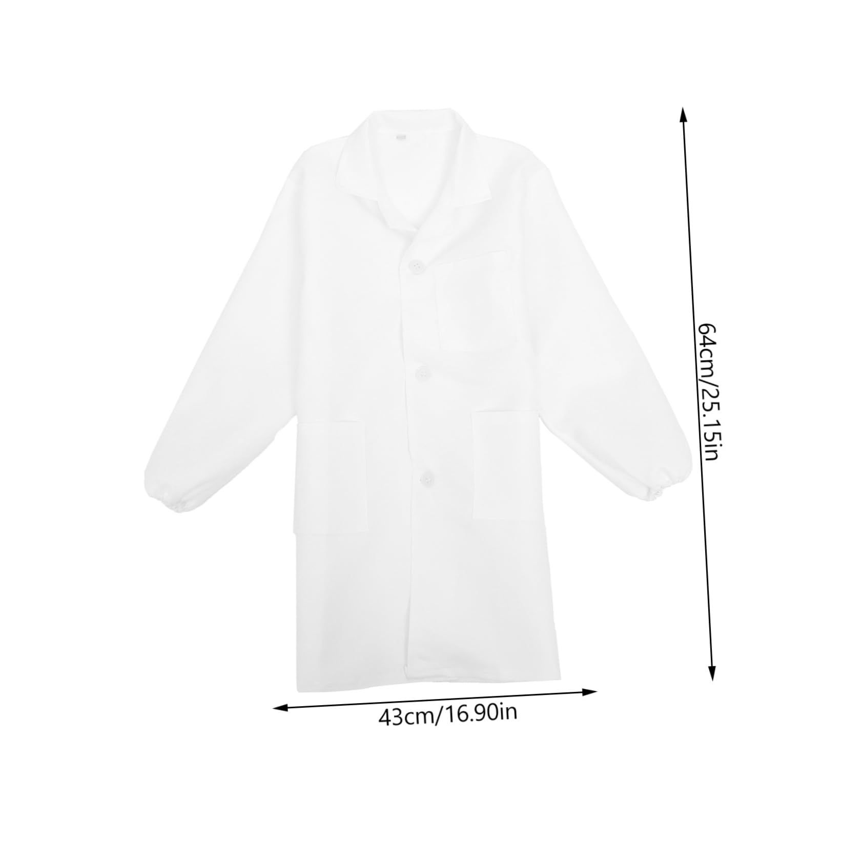 BESPORTBLE Blouse de Laboratoire Blanche pour Garçon et Filles, Ample et Lavable Poches, Vêtement Scientifique pour Fête Cosplay et Jeux de Rôle
