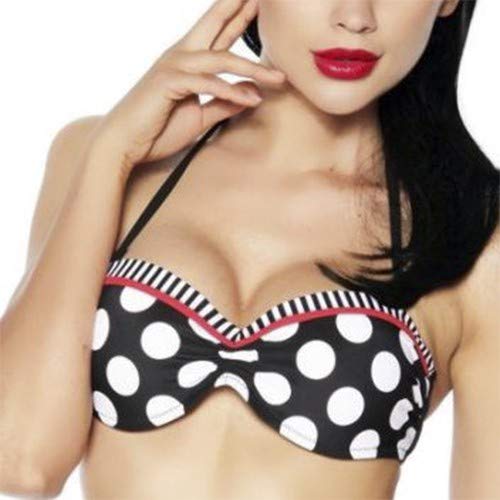 Biquíni Retrô Pin Up Preto Cintura Alta Vintage Com Bolinhas (GG)
