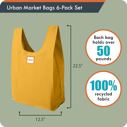Reusable-Shopping-Bags-Reusable-Bags-for-Groceries-Versatile-Grocery-Totes-Reusable-Bags-WDrawstring-Pack-225-x-125-Set-of-6-Meadow