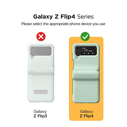 Vrs Design Terra Guard Modern Go Phone Case For Galaxy Z Flip 4 5G (2022), Premium Modern Neat Style Spring-Loaded Hinge Cover Wallet Case (Marine Green) #TOP6