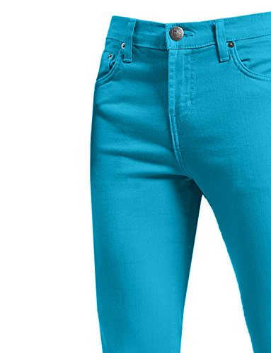 NE PEOPLE Mens Basic Classic Solid Color Skinny Fitted Stretch Jeans (26-40)4