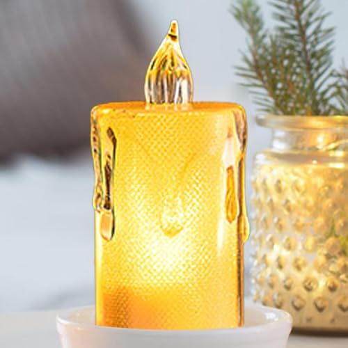 Velas LED sin llama pequeñas a pilas para decoración del hogar y bodas 7