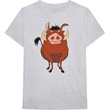 Standard Unisex Sizing T-Shirt # S Unisex Grey # Lion King-Pumbaa Pose [Import]