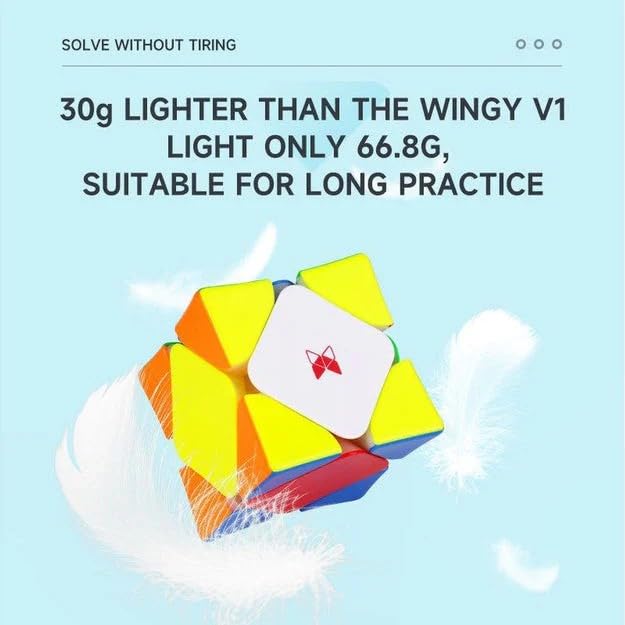 Image of QiYi X-Man Wingy Skewb V2 Magnetic Speed Cube - Stickerless Concave Design with Adjustable Magnet Strength, Spring Compression & Tension Settings - Smooth, Controllable Turning Puzzle for Kids