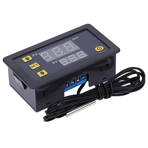 W3230 Digital Led Temperature Controller Module Digital Thermostat Switch With Waterproof Probe Programmable Heating Cooling Electronic Thermostat Range From -50℃ To 120℃ (24V 10A 250W)(2 Pieces) #TOP1
