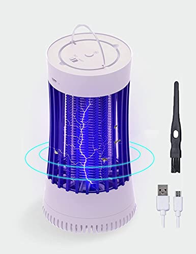 Bug Zapper Outdoor Electric, Mikoo Rechargeable Bug Zapper Electric Mosquito Zapper Indoor Outdoor Electric Insect Zapper Insect Fly Traps, Bug Zapper for Home Garden