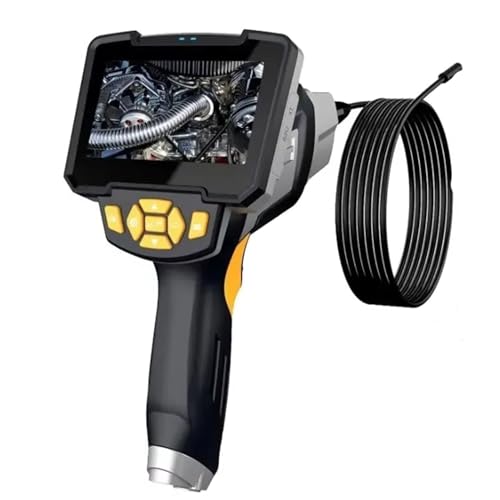 HYZHANHONG 5m, Handheld Dual Lens Endoscope Camera 8MM Front Lens Tube Inspection Endoscope 4.3-Inch Screen 1-10M Line for Pipeline Vehicle Inspection Camera