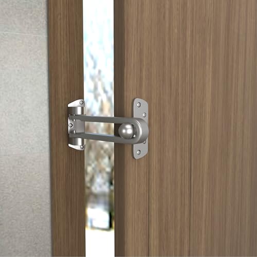 Boniry Heavy Duty Security Door Lock | Anti-Theft Door Guard Latch for Front and Inside Door | Ideal for Home,Office (Silver)