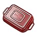 STAUB Ceramic Rectangular Baking Dish Set, 2 pc, Red