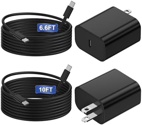 Super Fast Charger Type C for Samsung Galaxy S26 Ultra,USB C Charger Block 2Pack with 6TF+10FT Fast Charging Cable for Samsung Galaxy S26 S25 Ultra S24 S23 S22 S21 S20+/Note 20/10//iPhone 17 16 15