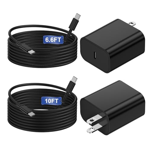 45W Super Fast Charger Type C, USB C Android Phone Charger Block 2Pack with 6.6TF+10FT Samsung Charger Fast Charging Cord for Samsung Galaxy S25 S24 Ultra/S24/S23/S23+/S22/S21/S20/Note 20/10/Tab