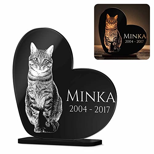 Tergrabsten Grabsten Gedenksten Katzen Katze-009 - Fotogravur - 50