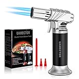Butane Torch, Uamector Culinary Kitchen Torch Lighter Adjustable Double Flame with Safety Lock...