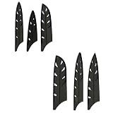 JEWEDECO Set 10 Pezzi Guaina Protettiva per Coltelli da Cucina in Plastica Nera, Custodia Resistente per Proteggere Lama da Usura e Sporco, per Uso Domestico