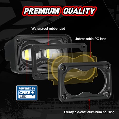 Image of SAE Fog Lights Yellow Pod Lights DOT Approved Street Legal