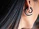 Fly Style 1 Stück Fake Piercing Spirale - Ohrring aus Horn, Knochen oder Holz mit Schraubverschluss, Materialwahl:Sonoholz