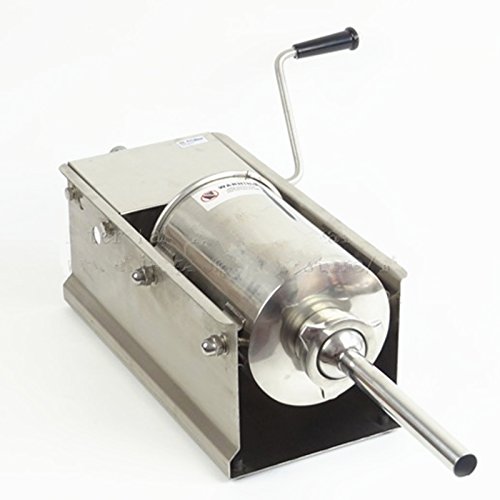 CGOLDENWALL Wurstfüller, horizontal, Edelstahl, Wurstfüller, Fleischfüller, Wurstmacher, Wurstfüller (Volumen: 8 l) – Bild 3