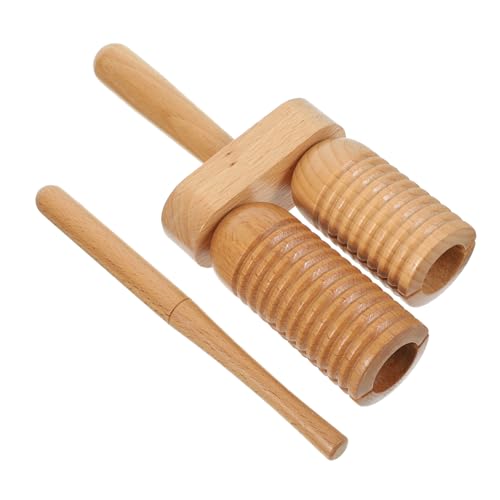 Totority Wooden Block Percussion Instrument Double Tone Mallet for Boys and Girls Boys and Girls Musical Instruments Beginner and Boys and Girls
